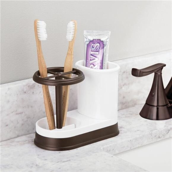Toothbrush holder bathroom organizer stand for electric toothbrush toothpaste - Picture 4 of 8